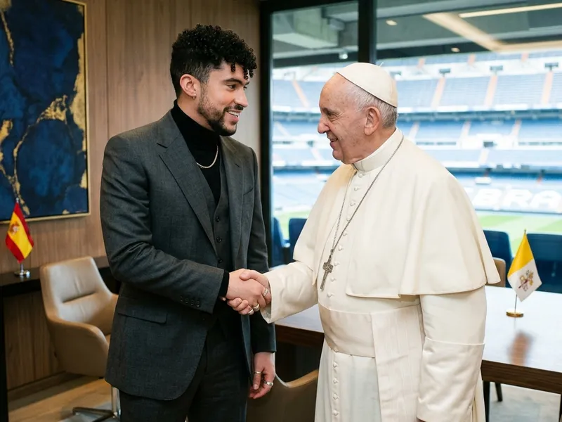 Histórico encuentro entre Bad Bunny y el Papa León XIV