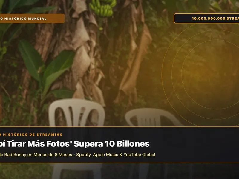 Hito Histórico: 'Debí Tirar Más Fotos' de Bad Bunny Supera los 10 Mil Millones de Reproducciones Globales
