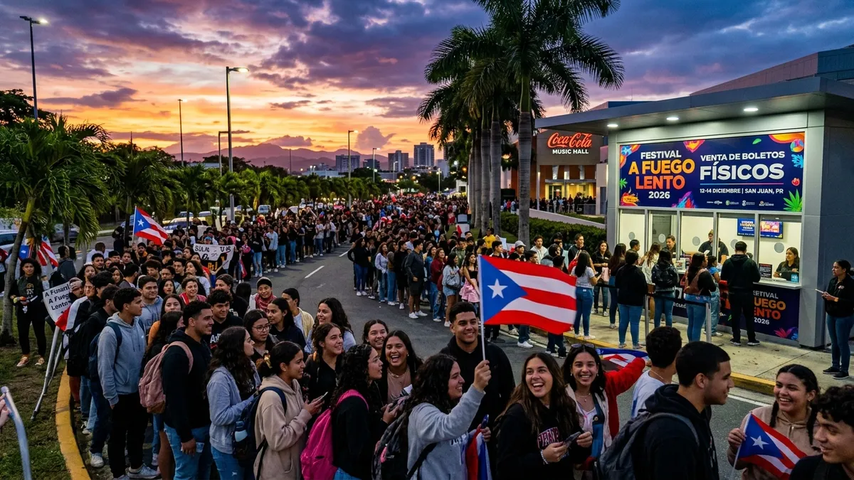 Preventa física del Festival A Fuego Lento de Bad Bunny agota boletos en récord histórico